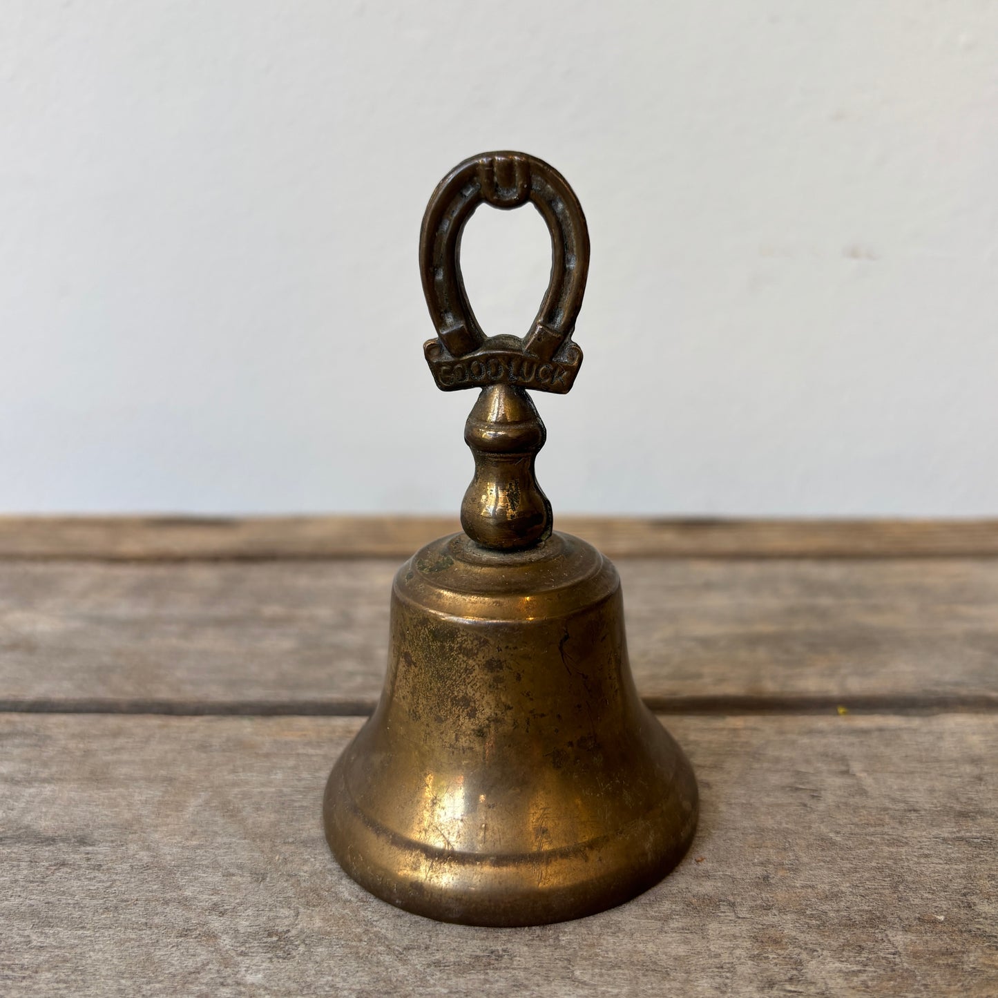 Vintage Brass "Good Luck" Bell