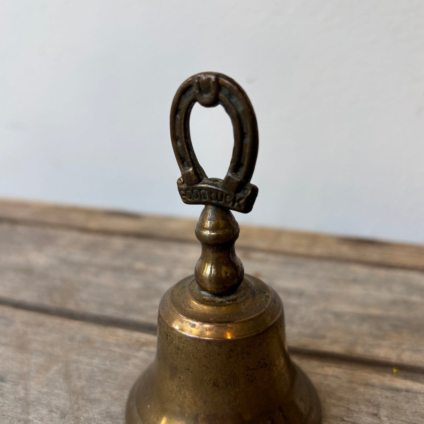 Vintage Brass "Good Luck" Bell