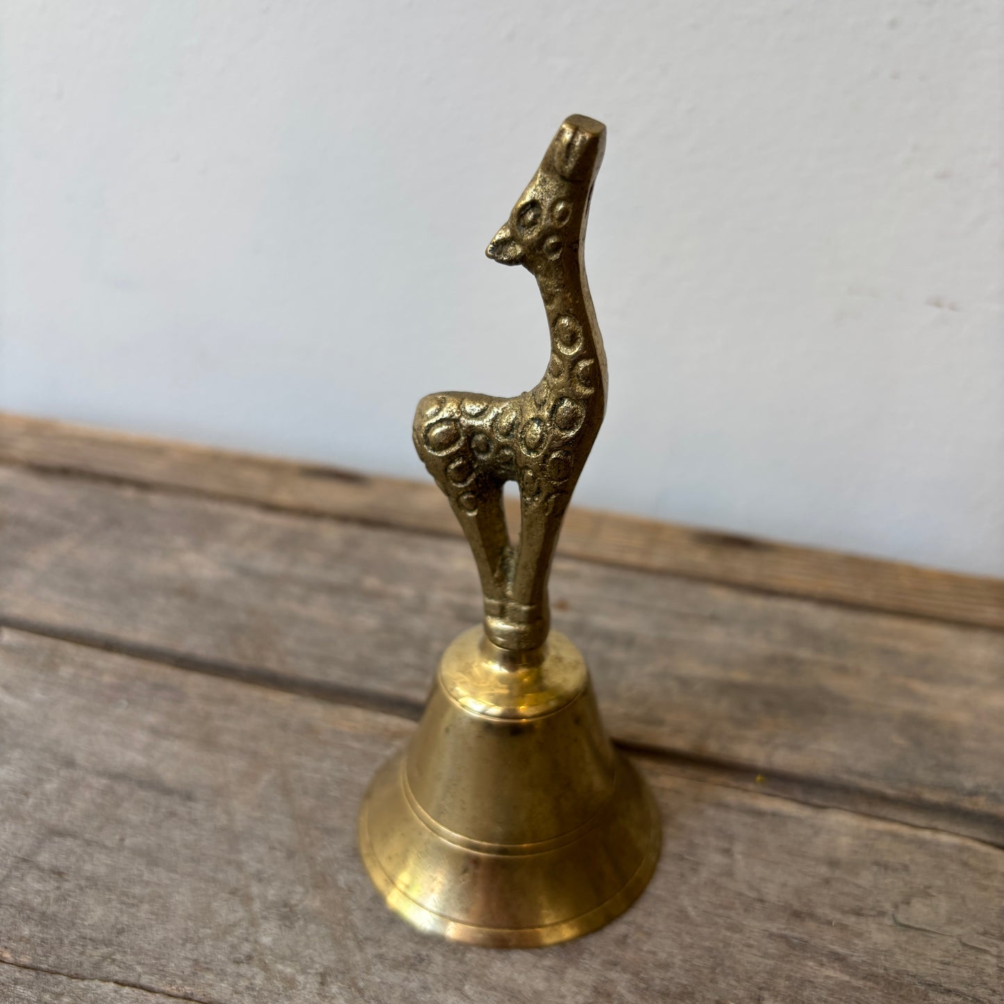 Vintage Brass Giraffe Bell