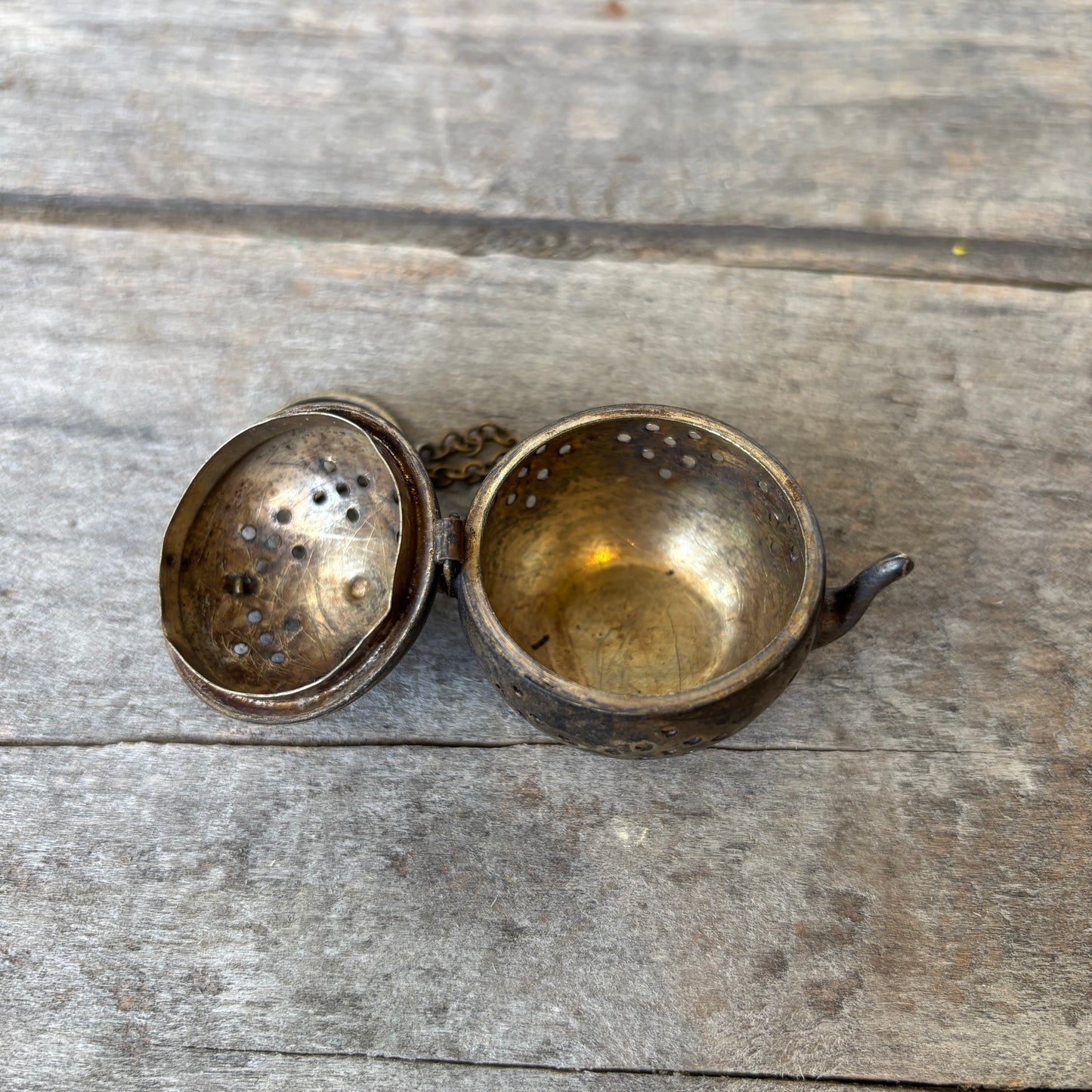 Vintage Brass Tea Strainer