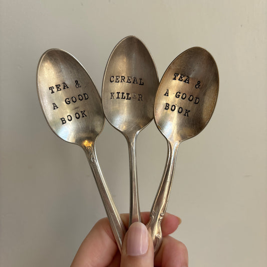 Hand Stamped Silver Coffee/Tea Stir Spoon
