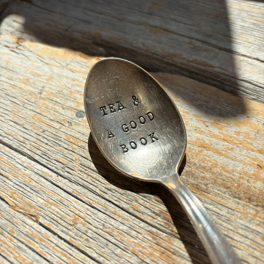 Hand Stamped Silver Coffee/Tea Stir Spoon