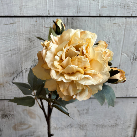 Faux Peony Floral Stem