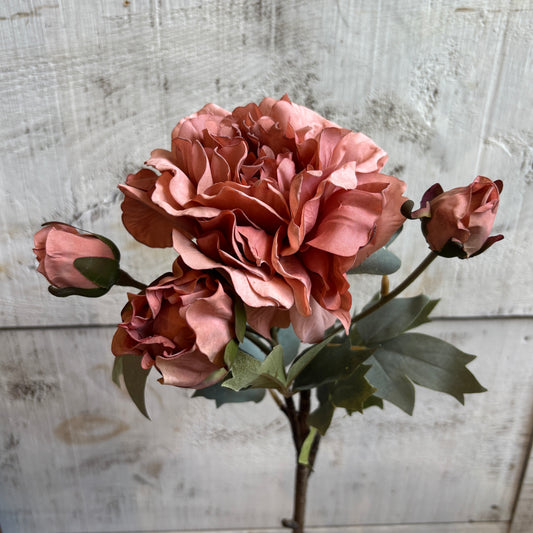 Faux Peony Floral Stem