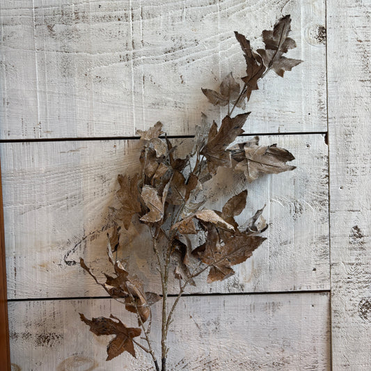 Faux Maple Leaf Branch - Grey