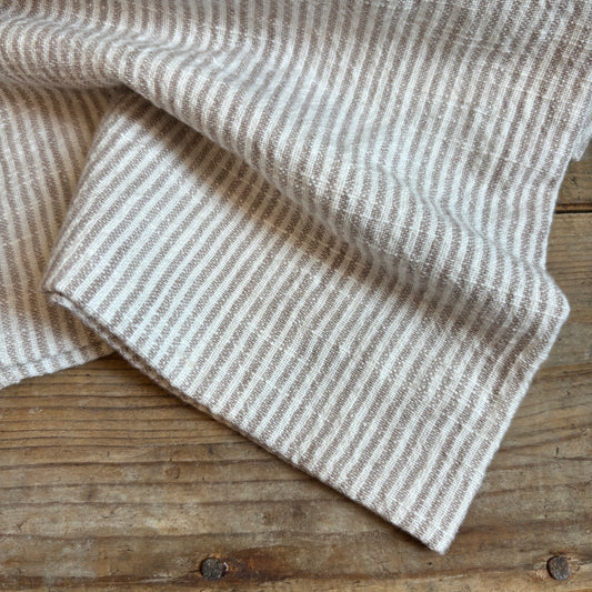 Chef Stripe Tea Towel - Mink
