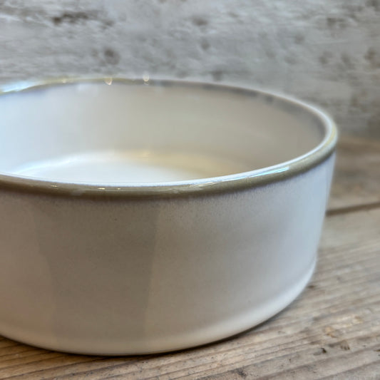 Pottery Pet Bowl - White