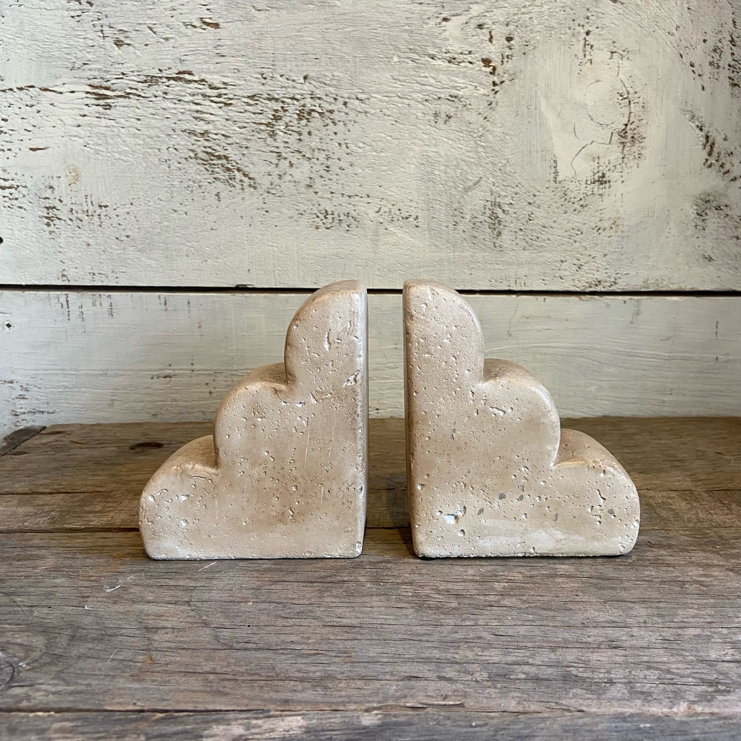 Cement Deco Bookends