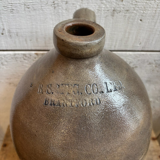 Vintage B.S. MFG. Co. LTD. Stoneware Jug - Grey