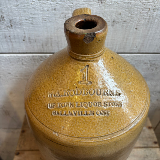 Vintage W.A. Rodbourne Stoneware Jug - Tan