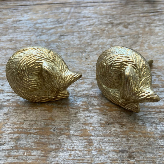 Knob: Cast Iron Gold Fox