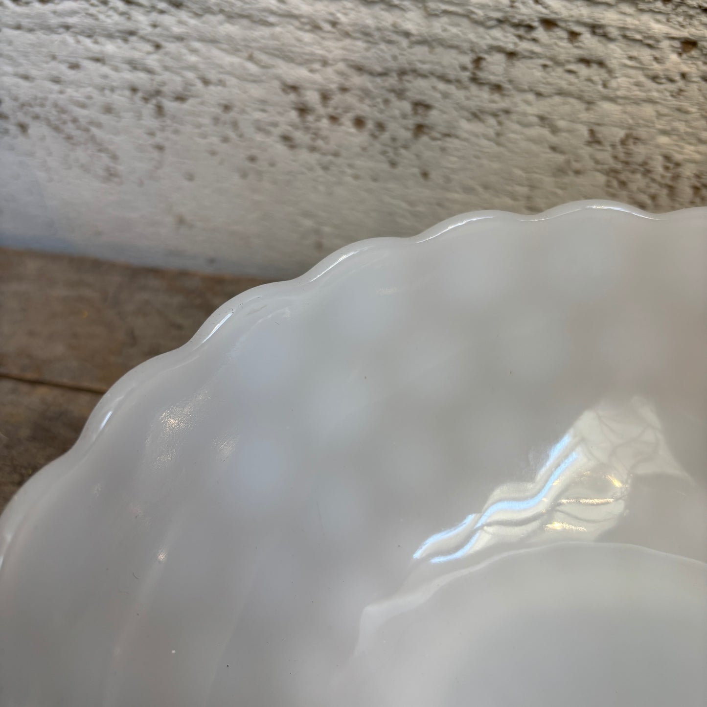 Vintage Milk Glass Bubble Pattern Bowl