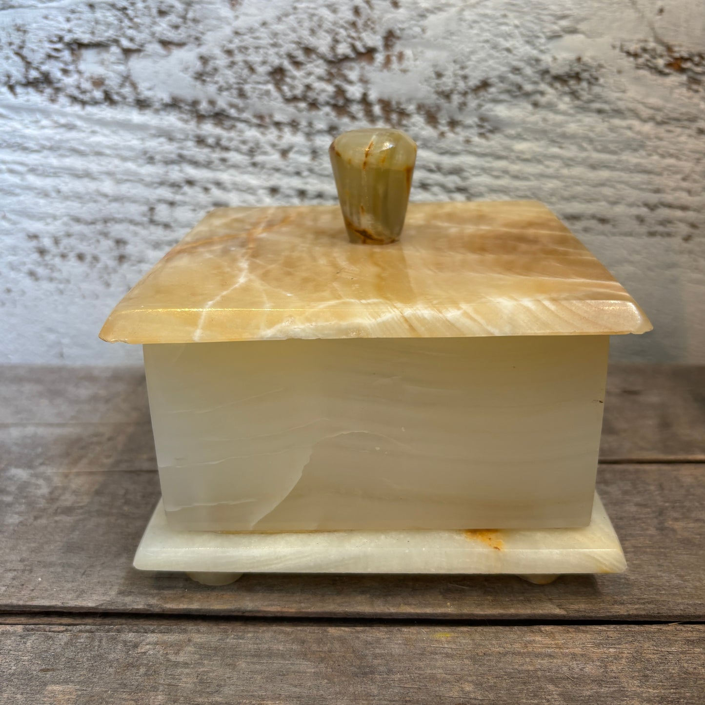 Vintage Alabaster Dresser Jar