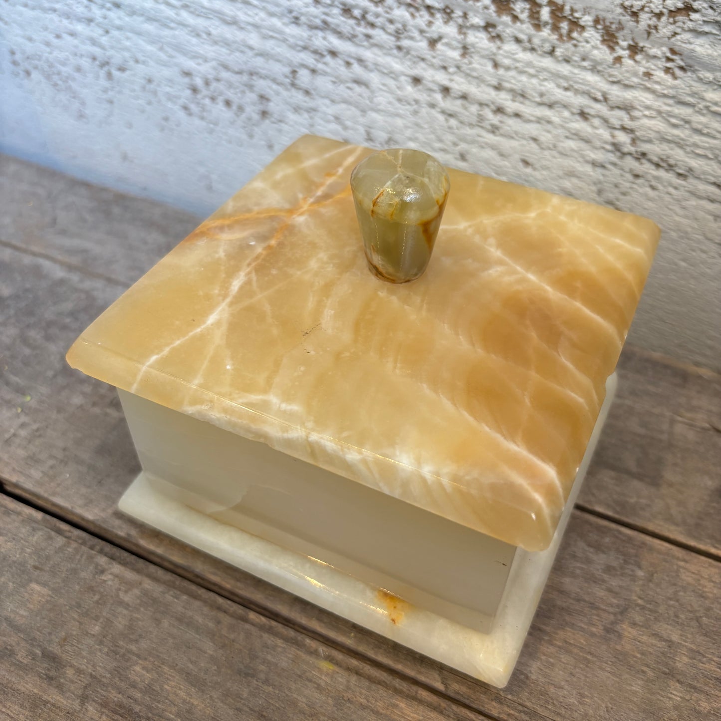 Vintage Alabaster Dresser Jar