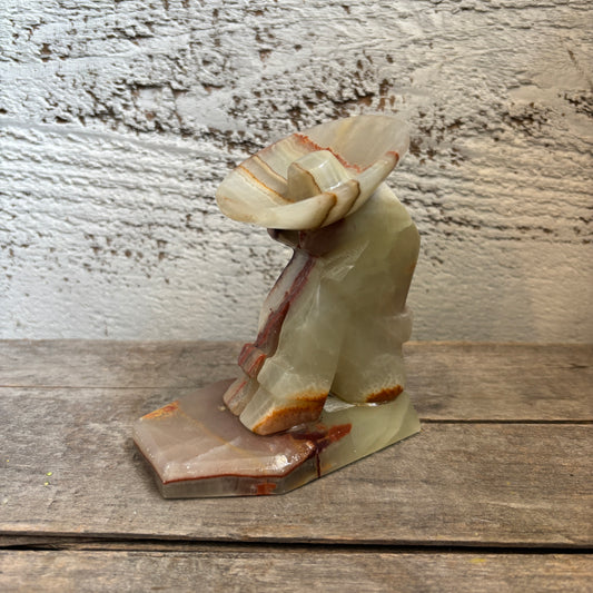 Vintage Mexican Onyx "Siesta Man" Figure