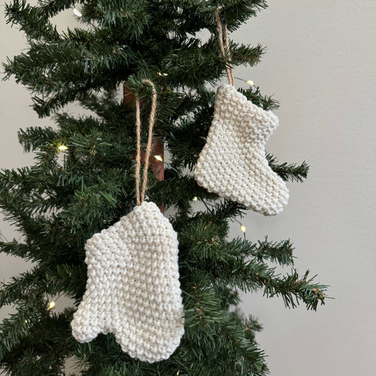Knitted Ornaments: White