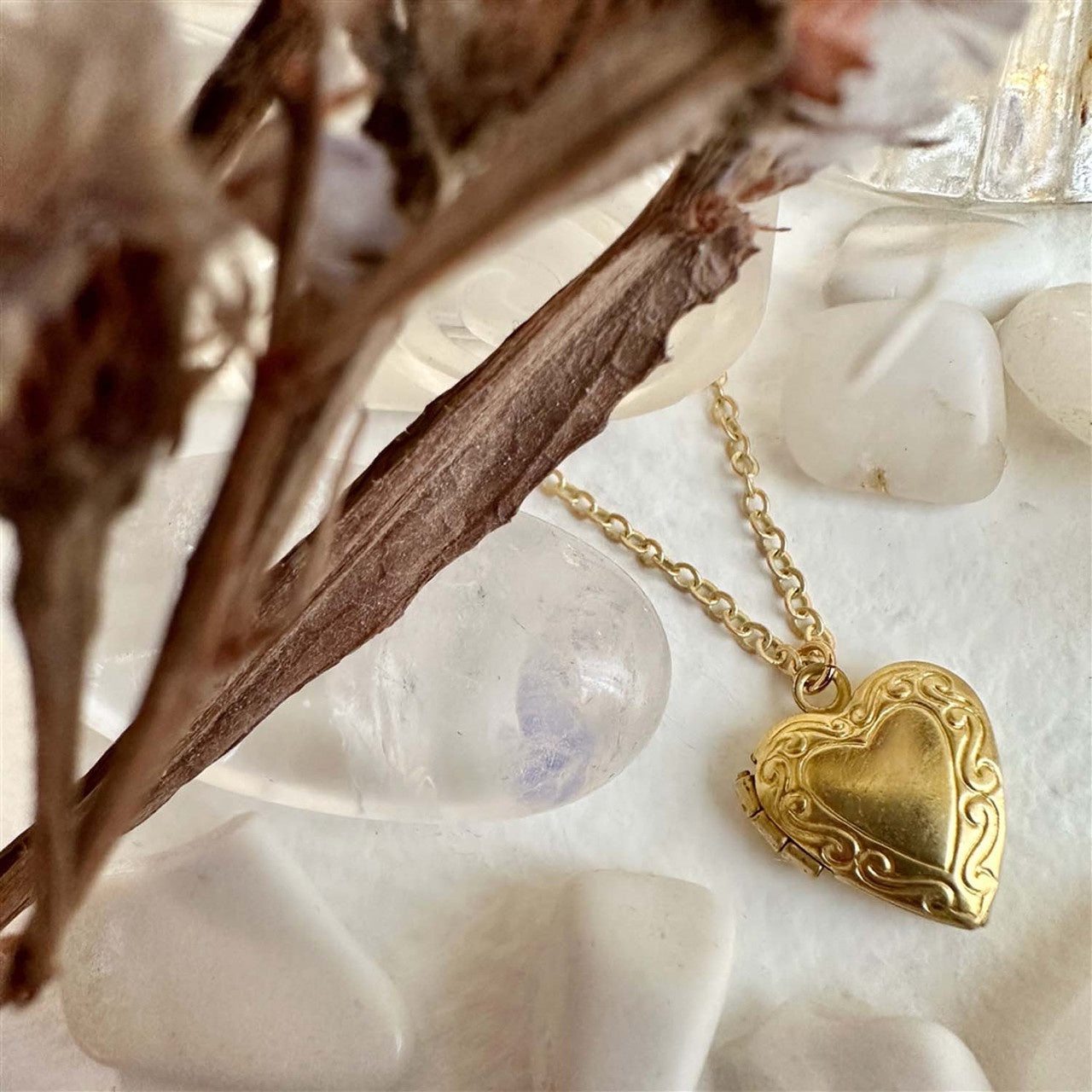 Vintage Heart Shaped Locket Necklace