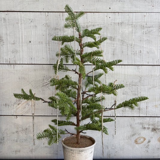 Silver Mercury Glass Icicle Ornament