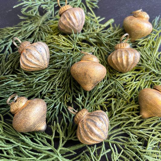 Mini Embossed Mercury Glass Ornaments
