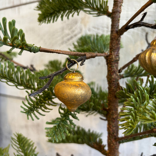 Mini Embossed Mercury Glass Ornaments