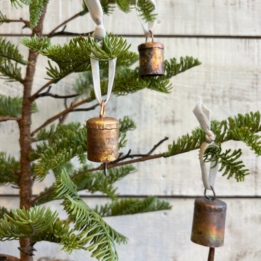 Mini Distressed Gold Metal Bells - Assorted