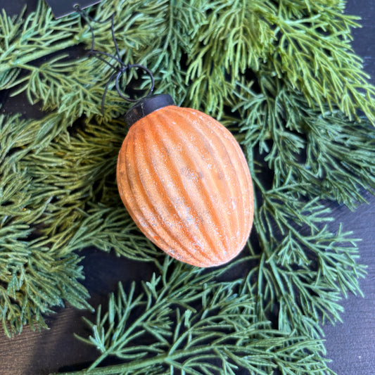 Embossed & Frosted Mercury Glass Ornament
