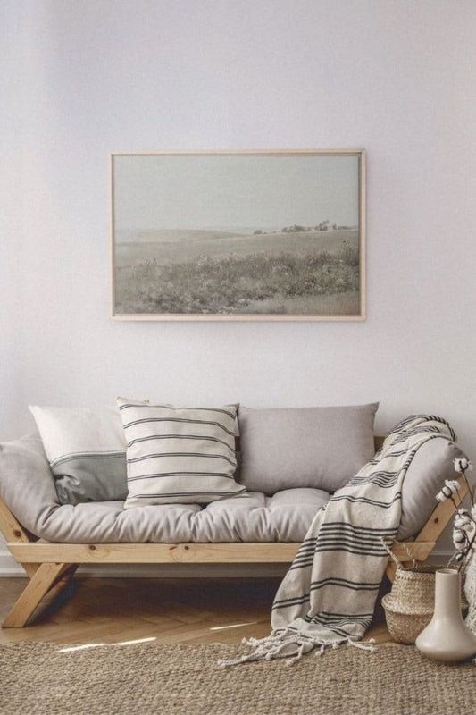 MUTED GREEN MEADOW, Work on stretched canvas