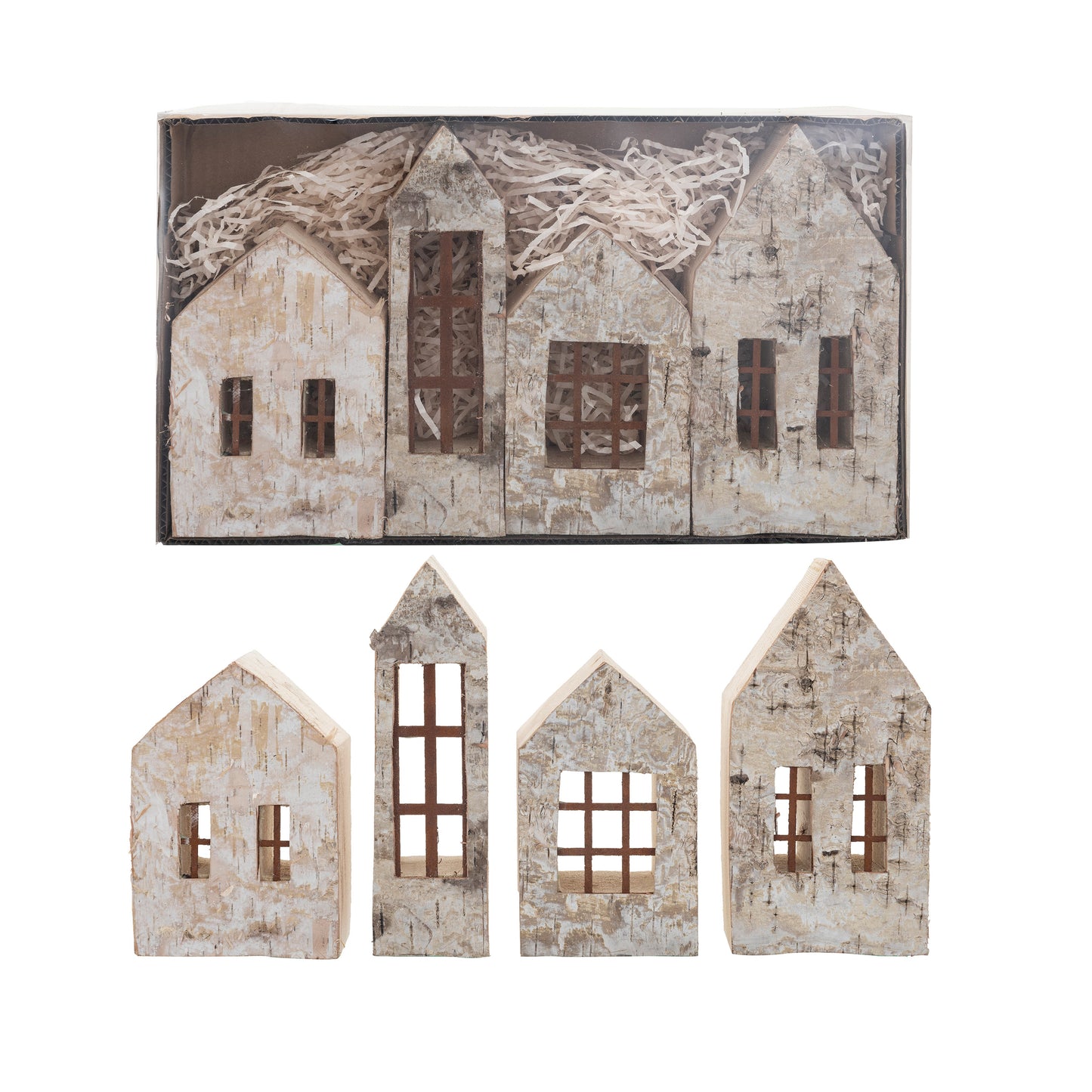 Birch Bark Houses w/ Windows