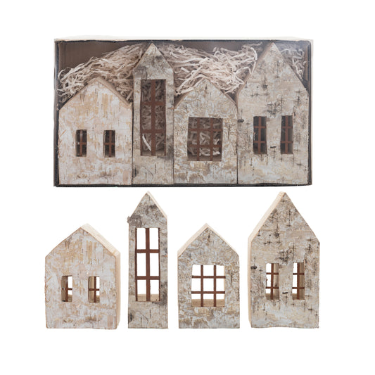 Birch Bark Houses w/ Windows