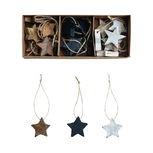 Mango Wood Star Ornament
