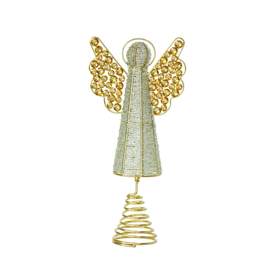 Metal & Glass Beaded Angel Tree Topper