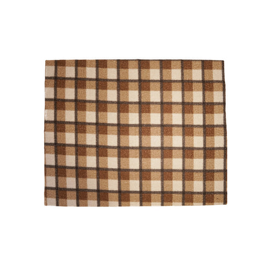 Brown Plaid Throw - 60 x 50