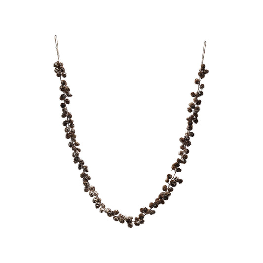 Glitter Pinecone Garland w/ Jute Cord