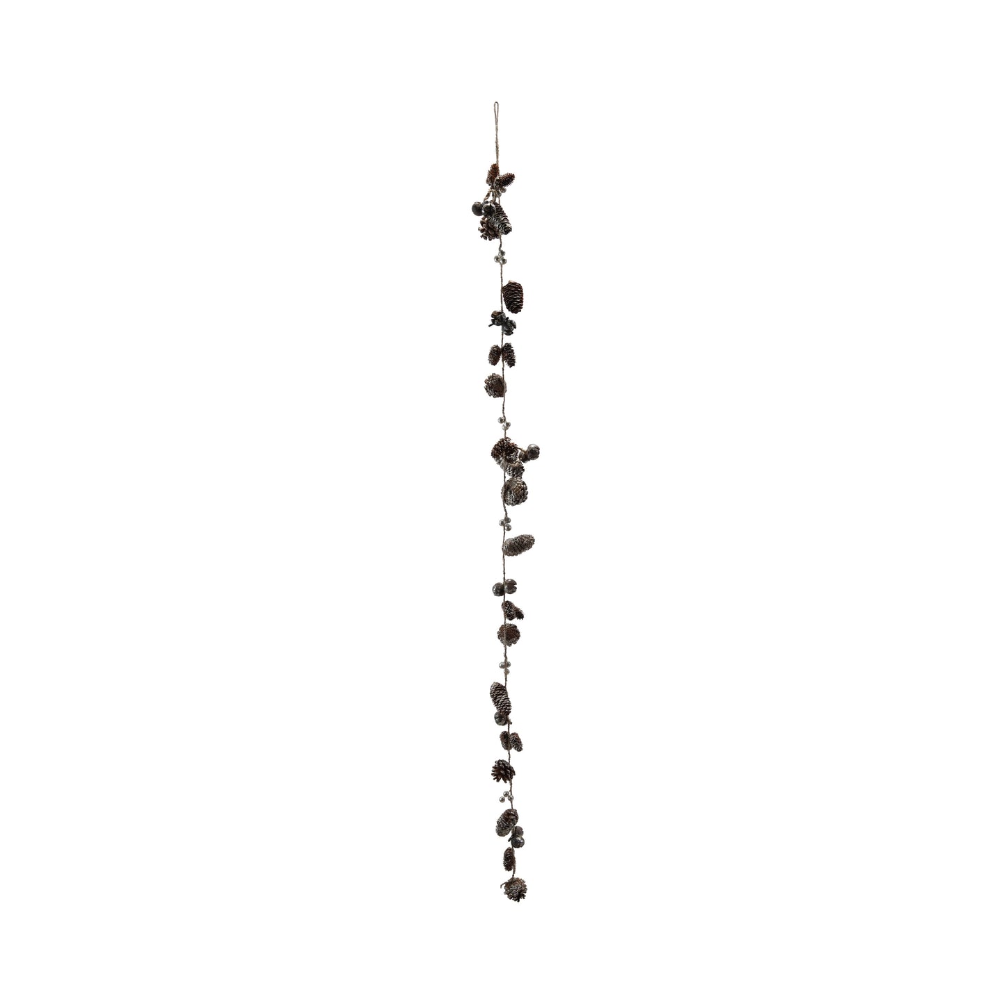 Glitter & Gold Pinecone Garland w/ Seed Pods