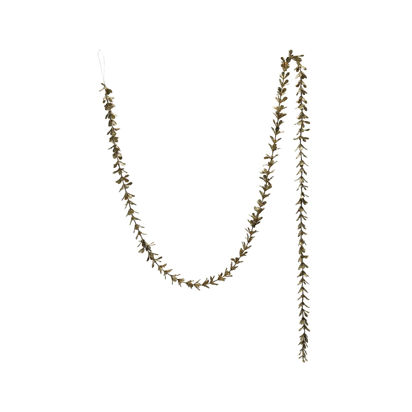 Faux Boxwood Glitter Garland