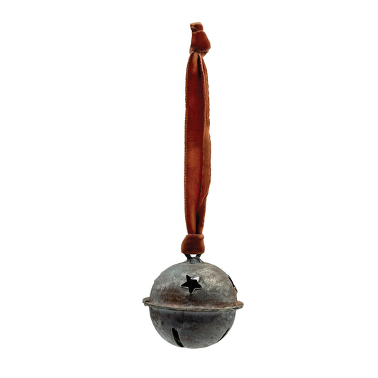 Jingle Bell Ornament w/ Star Cut-Outs