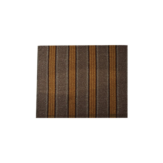 Faux Sherpa Stripe Throw - Brown