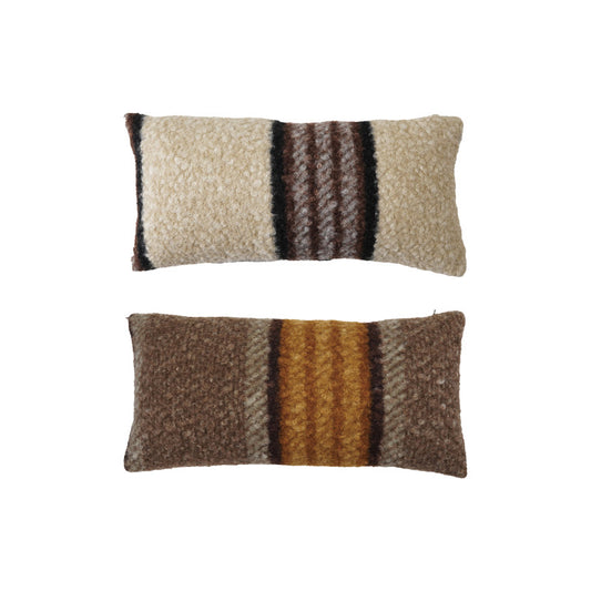 Faux Sherpa Stripe Pillow