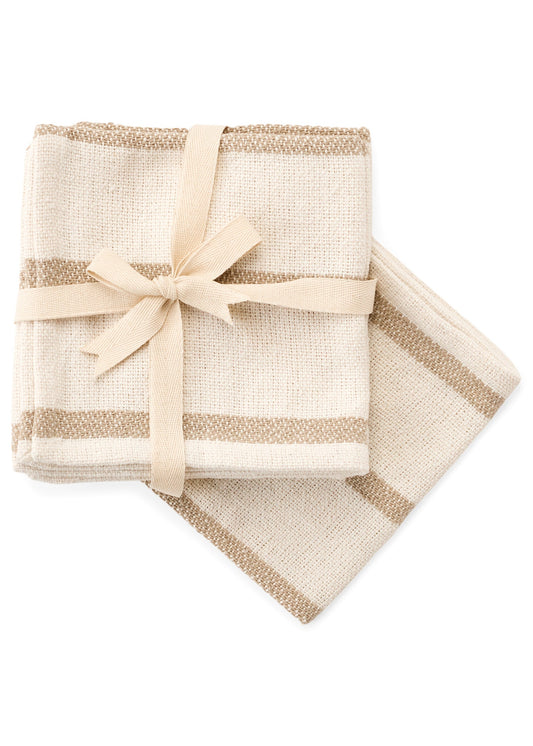 Cotton Napkin - Taupe Stripe