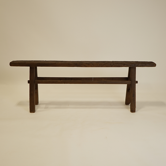 Edgar Vintage Bench - Aged Brown