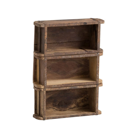 Wooden Brick Mould Wall Shelf