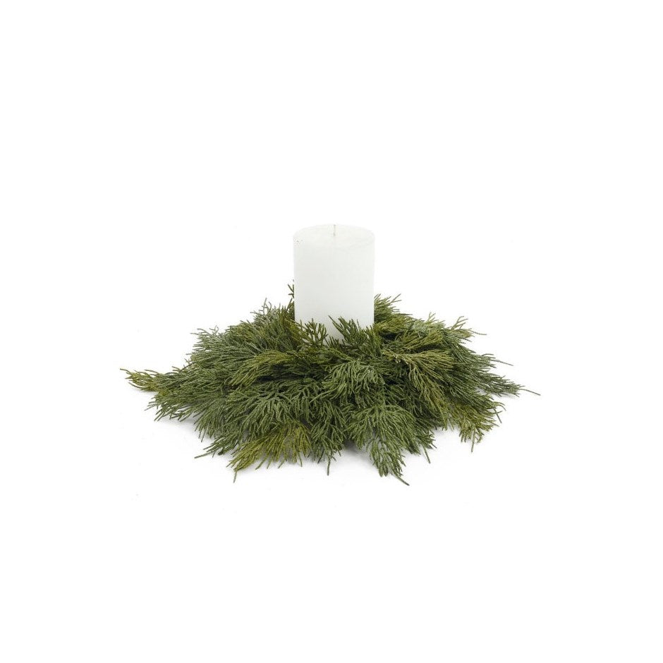 Faux Cedar Wreath 14"