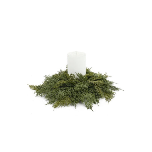 Faux Cedar Wreath 14"