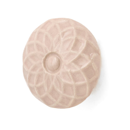 Knob: Ceramic Embossed Blush