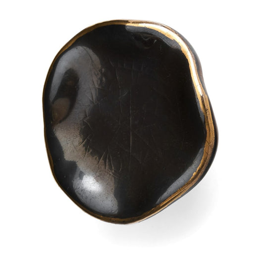 Knob: Dark Brown Glaze Round