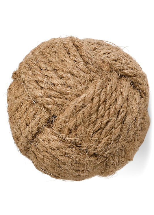 Knob: Round Natural Jute