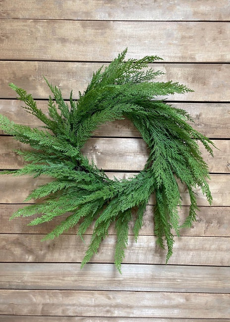 28" Faux Cypress Wreath