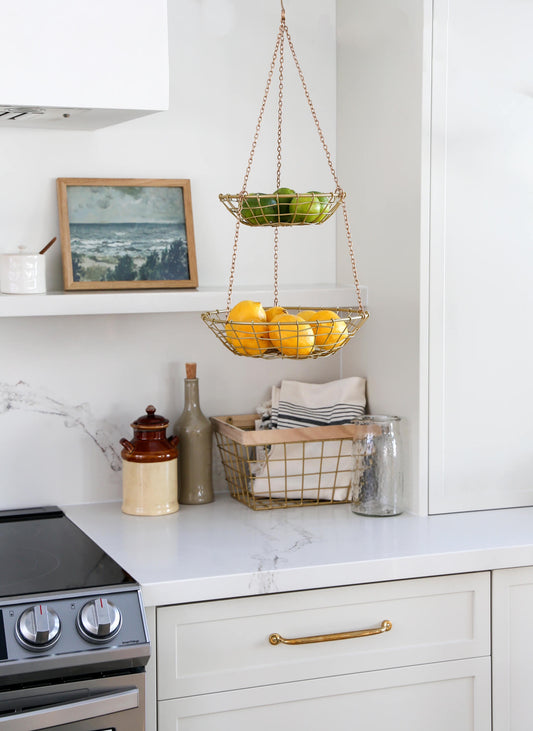 Wire Hanging Double Basket