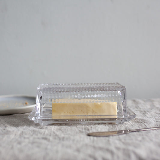 Glass Butter Dish - 1/4 lb