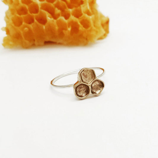 Honeycomb Ring- Bronze